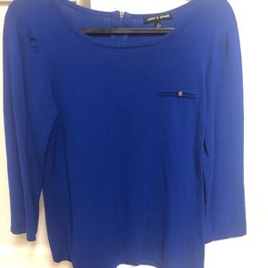 Cable & gauge, 3/4 sleeve sweater, thin material